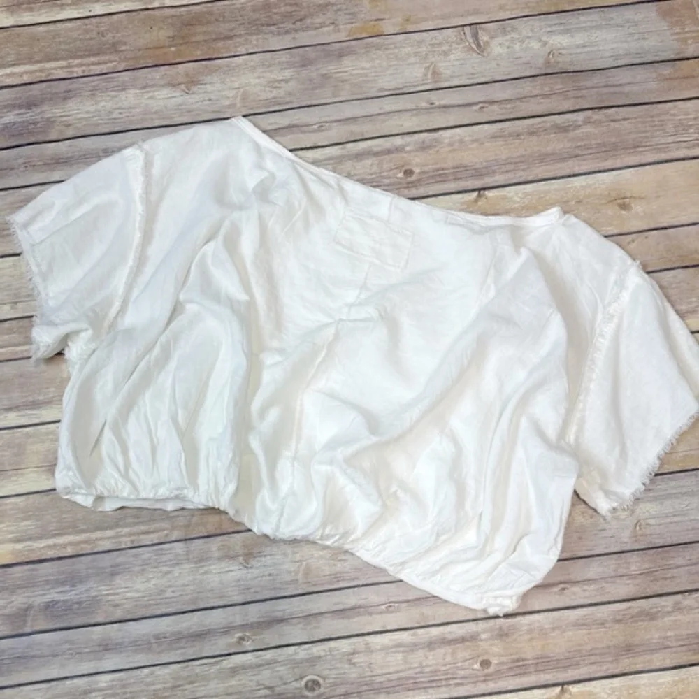 Free People White Short Sleeve Tee - Picture 5 of 7